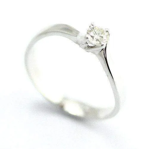 18ct White Gold 0.25 Carat Twist Diamond Engagement Ring-L179HS