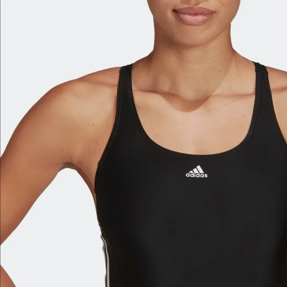 Adidas women's one-piece swimming costume 3S Mid Suit HD0403 black