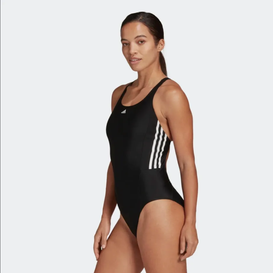 Adidas women's one-piece swimming costume 3S Mid Suit HD0403 black