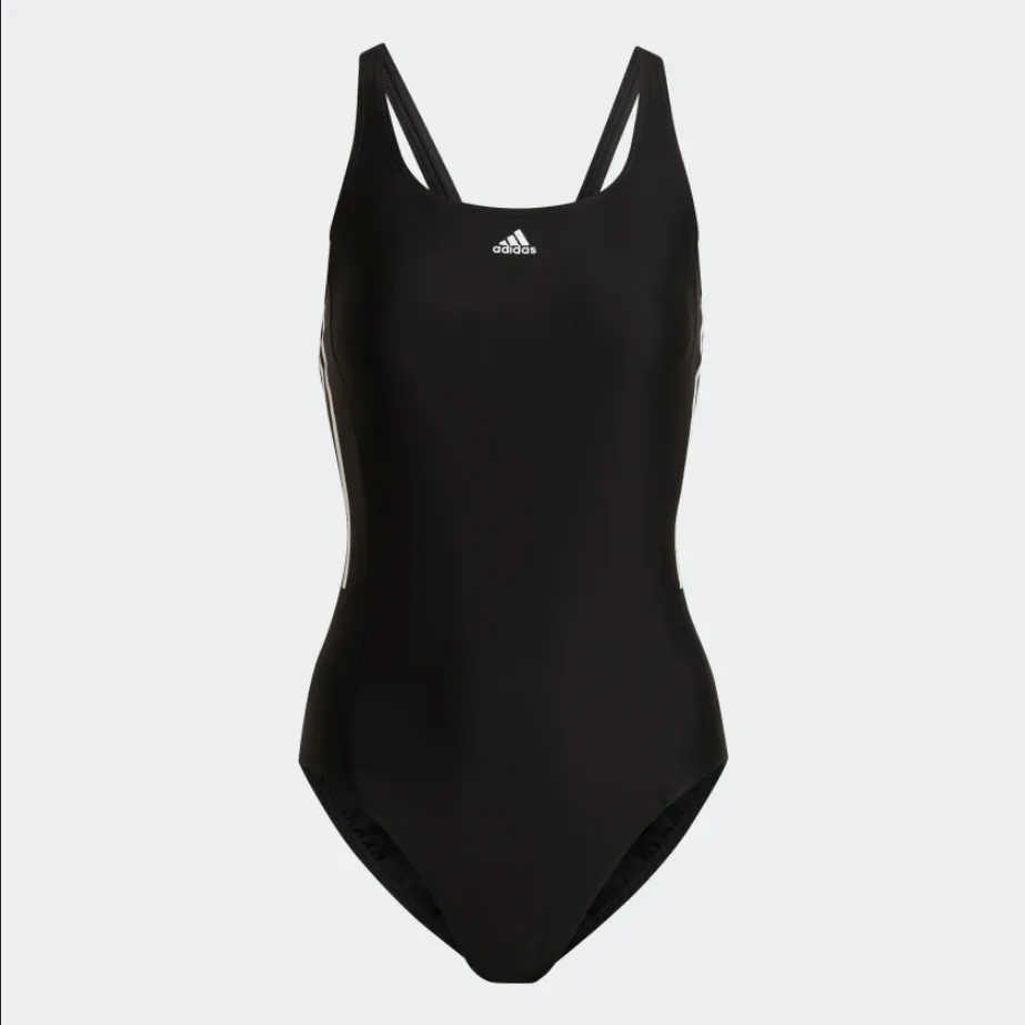 Adidas women's one-piece swimming costume 3S Mid Suit HD0403 black