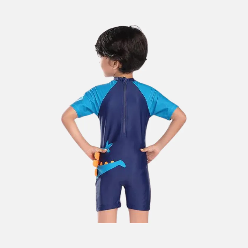 Airavat Kids Boy Swimming Costume (13-16Year) -Dino Dark Blue