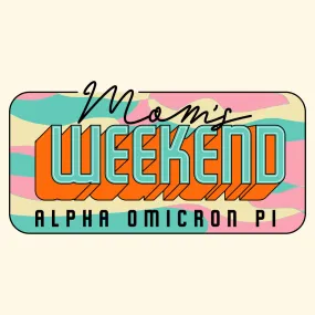 Alpha Omicron Pi Retro Mom's Weekend Design