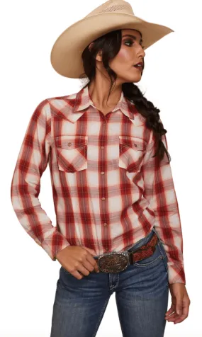 Ariat Women's Tulsa Plaid Snap Long Sleeve Western Shirt 10043814