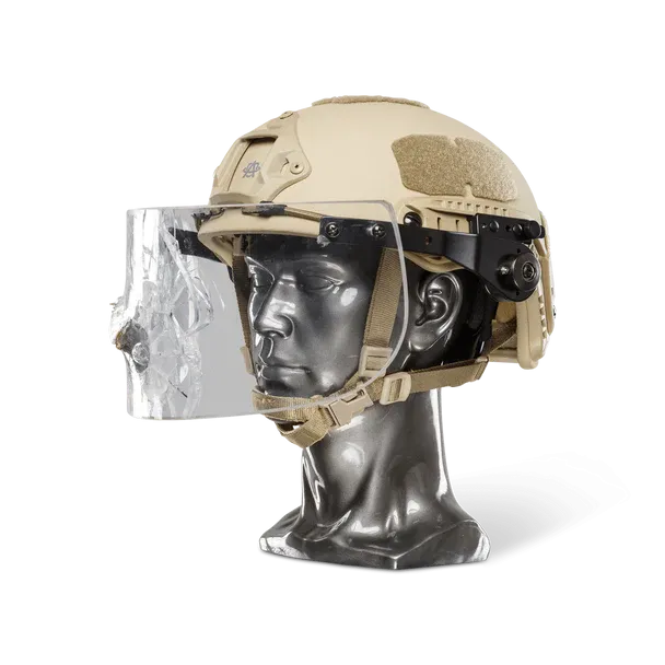 Atomic Defense NIJ IIIA  Face Shield Bulletproof Helmet Visor for PASGT, MICH, FAST, ACH Ballistic Helmets