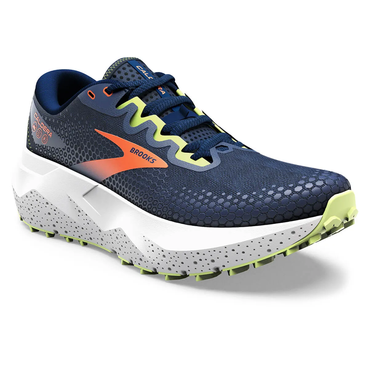 Brooks Caldera 6 Mens | Navy/firecracker/sharp Green