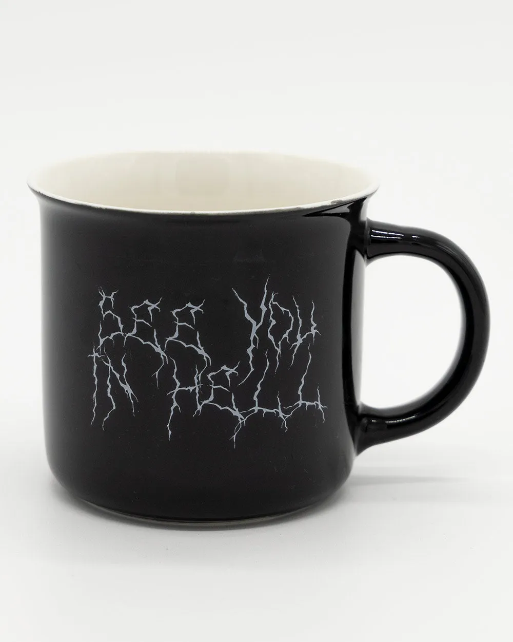 Burning Church Black Mug