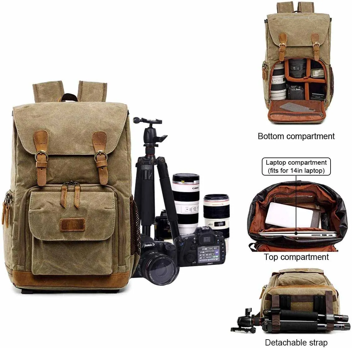 Canvas Camera Backpack