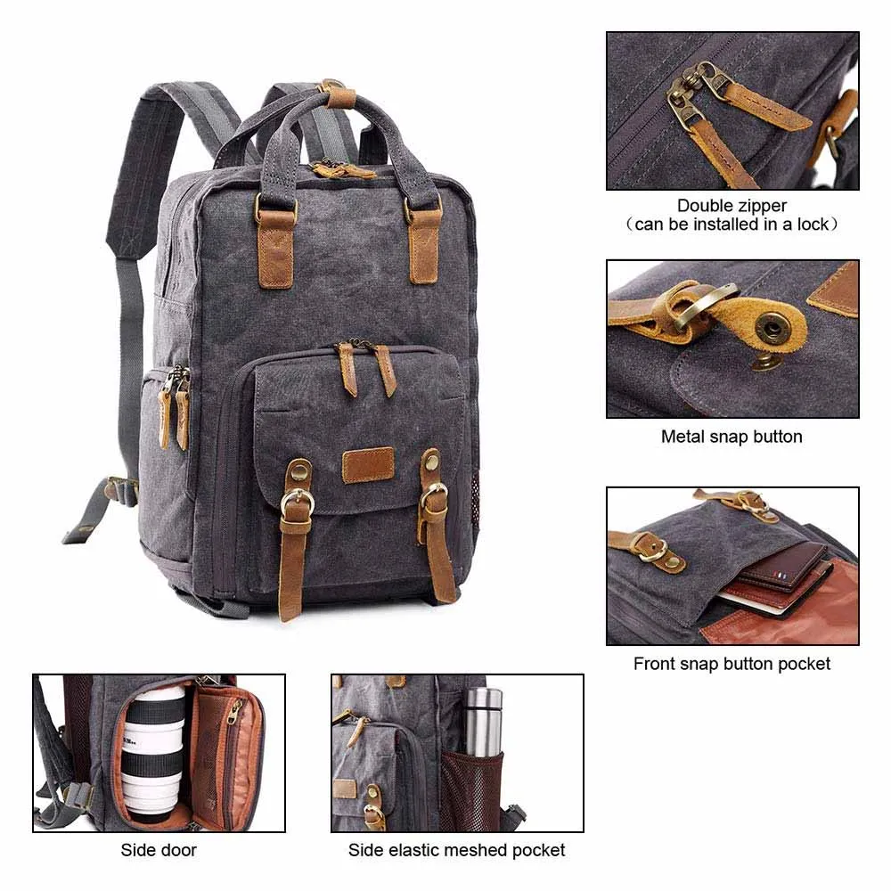 Canvas Camera Backpack