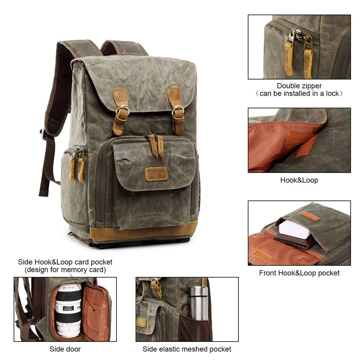 Canvas Camera Backpack