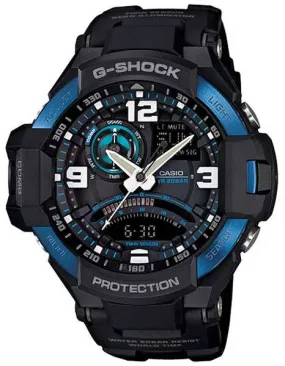 Casio G-Shock GRAVITYMASTER Aviator Watch - Blue & Black - Anti-Magnetic