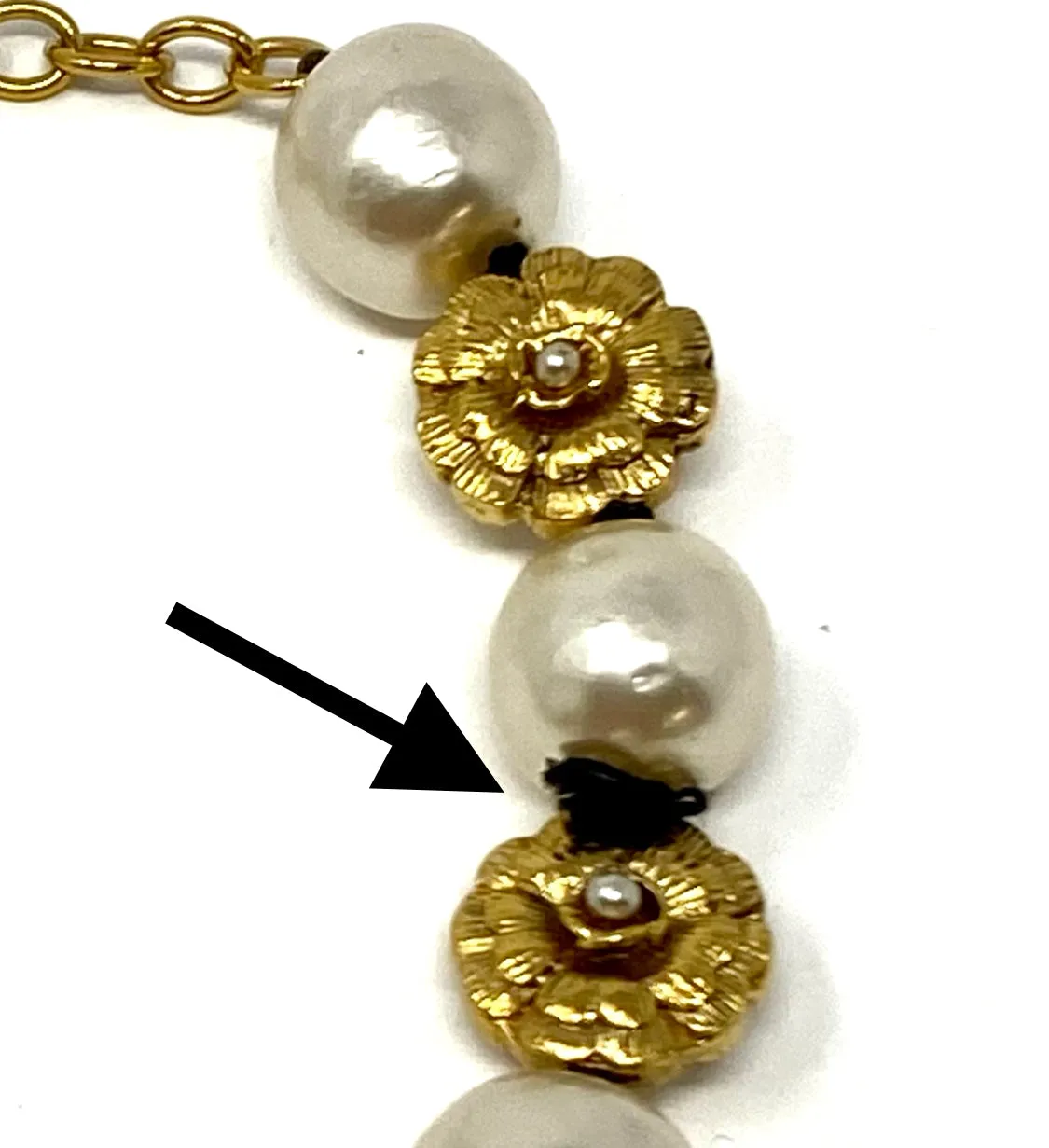 CHANEL Victoire de Castellane Gold Camellia Large Pearl Necklace