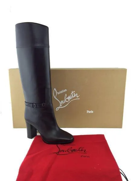 Christian Louboutin Leather Mervillon 85 Knee Boots 6/36