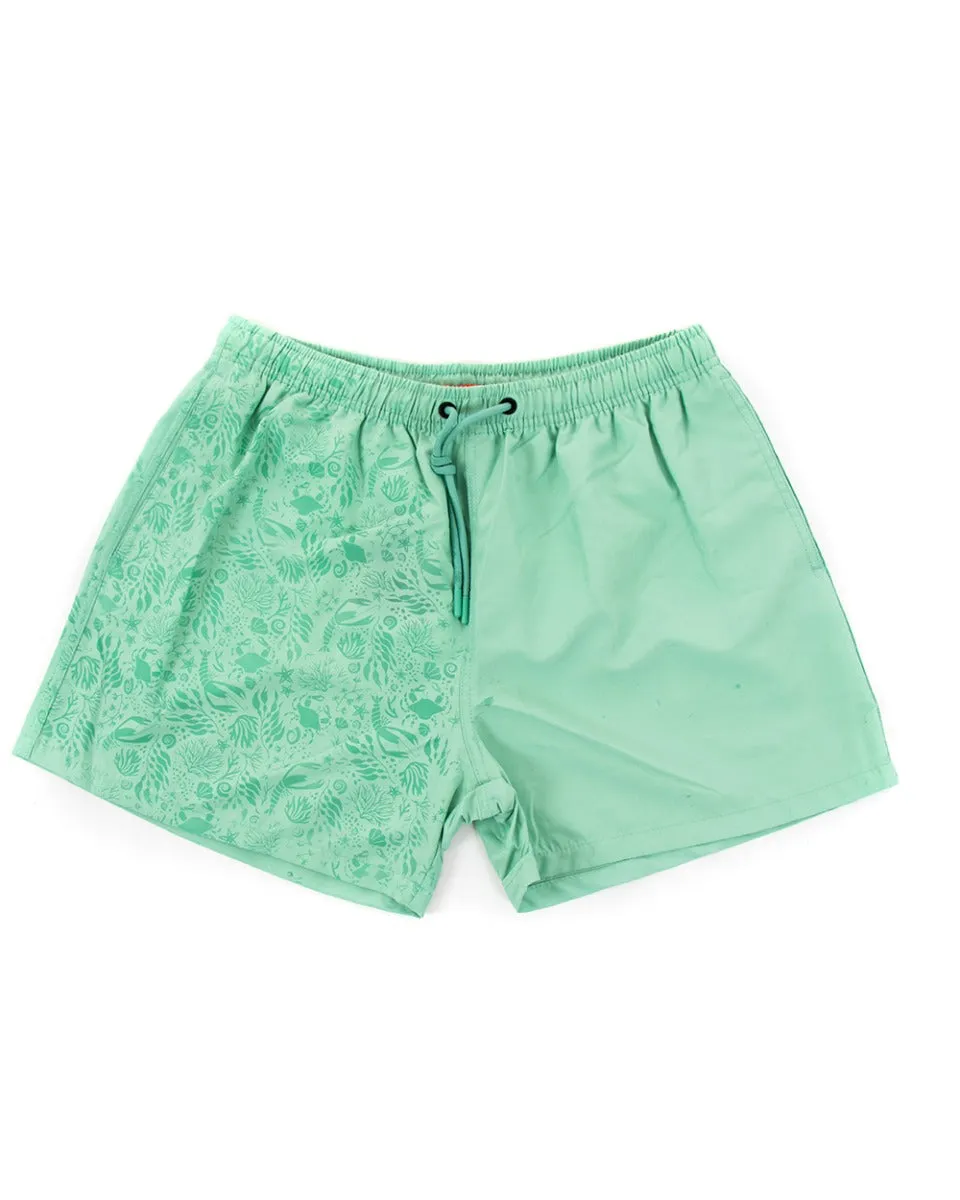 Costume Uomo Boxer Verde Acqua Fantasia Fantasia Coulisse GIOSAL-SU1184A