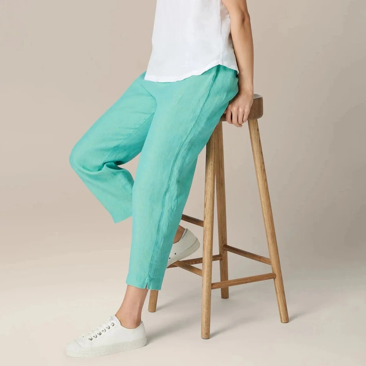 Cross Dye Slim Trousers - Aquamarine