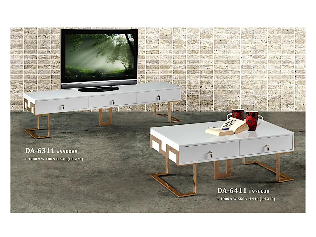 Dionne Glass Top TV Console (DA6311)