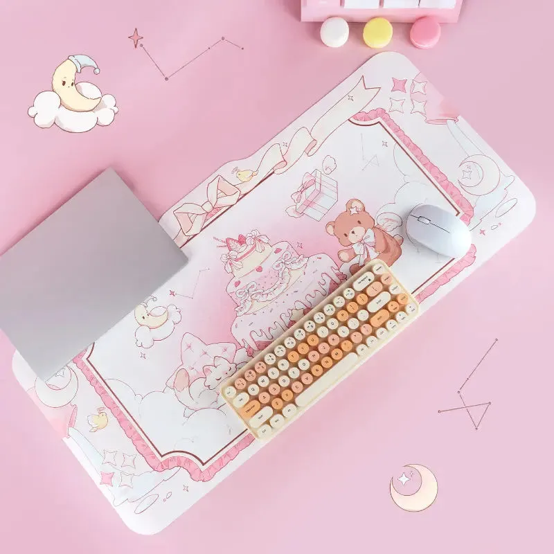 GG Pastel Sweet Dreamy Bear and Cake Mouse Pad ON1486