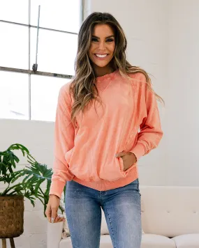 Girlfriend Crewneck Sweatshirt - Ash Coral