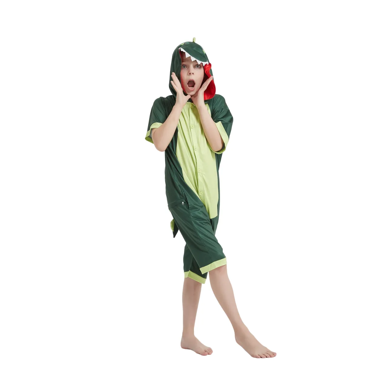 Green Dinosaur Kids Summer Onesie