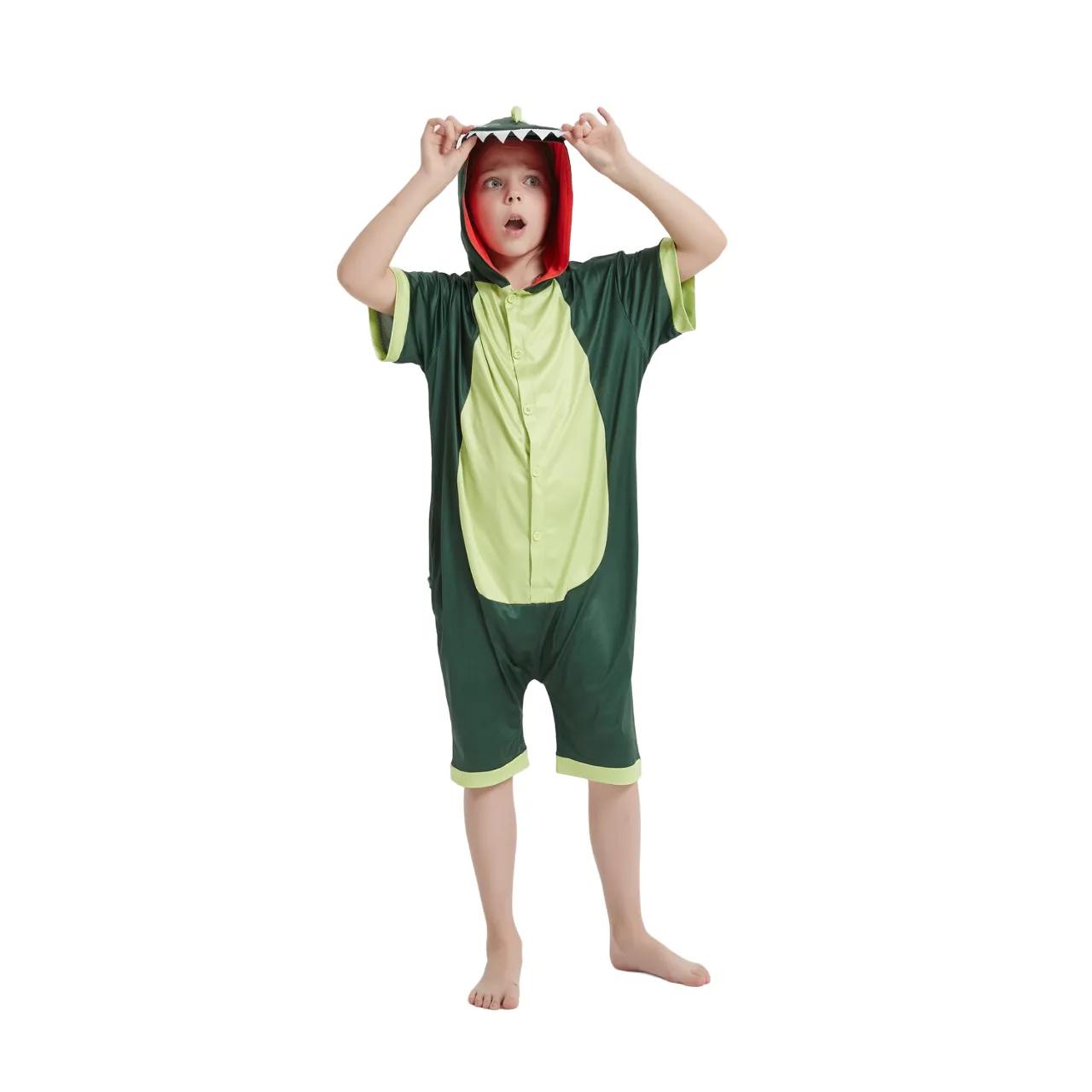 Green Dinosaur Kids Summer Onesie