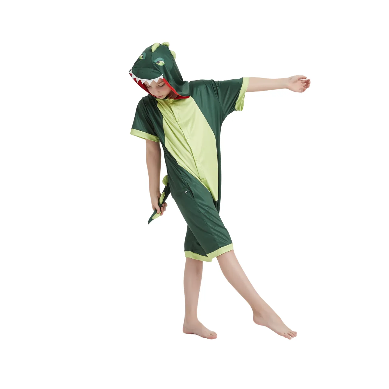 Green Dinosaur Kids Summer Onesie