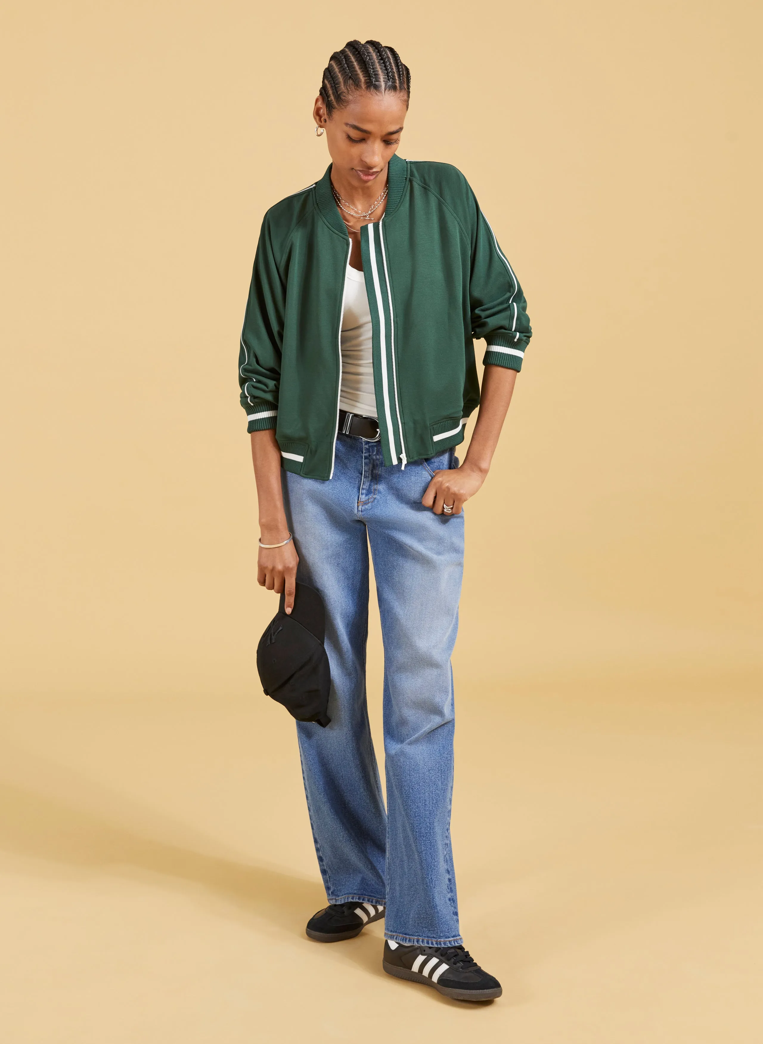 Gretchen Cropped Bomber Jacket