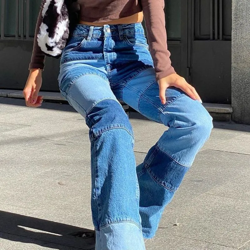 Le Baggy High Waisted Wide Leg Denim Palazzo Jeans Pants