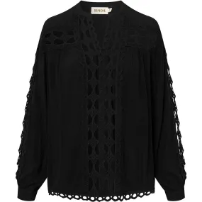 Lea blouse with feminine details / 100068 - Black (Nero)