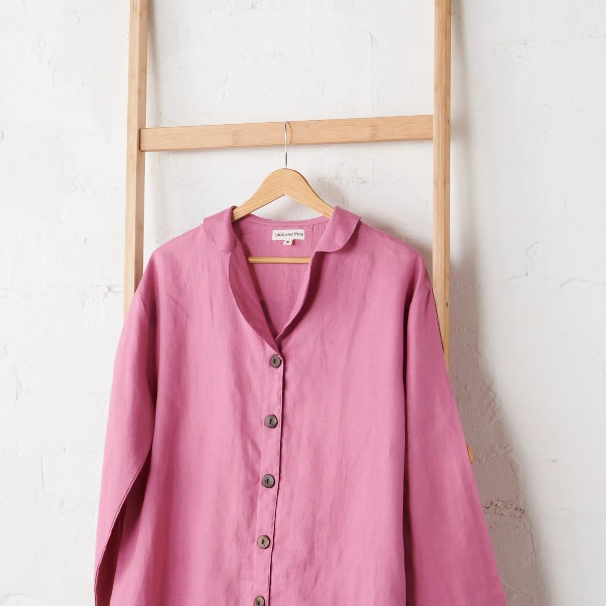 Linen Pyjama Set - Fuchsia