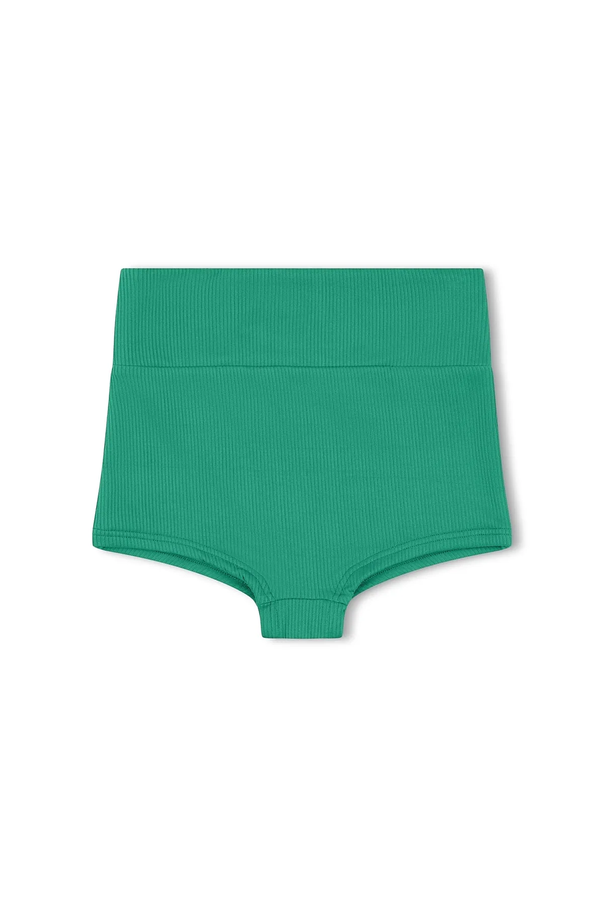 Mini Rib Logo Boy Short - Emerald