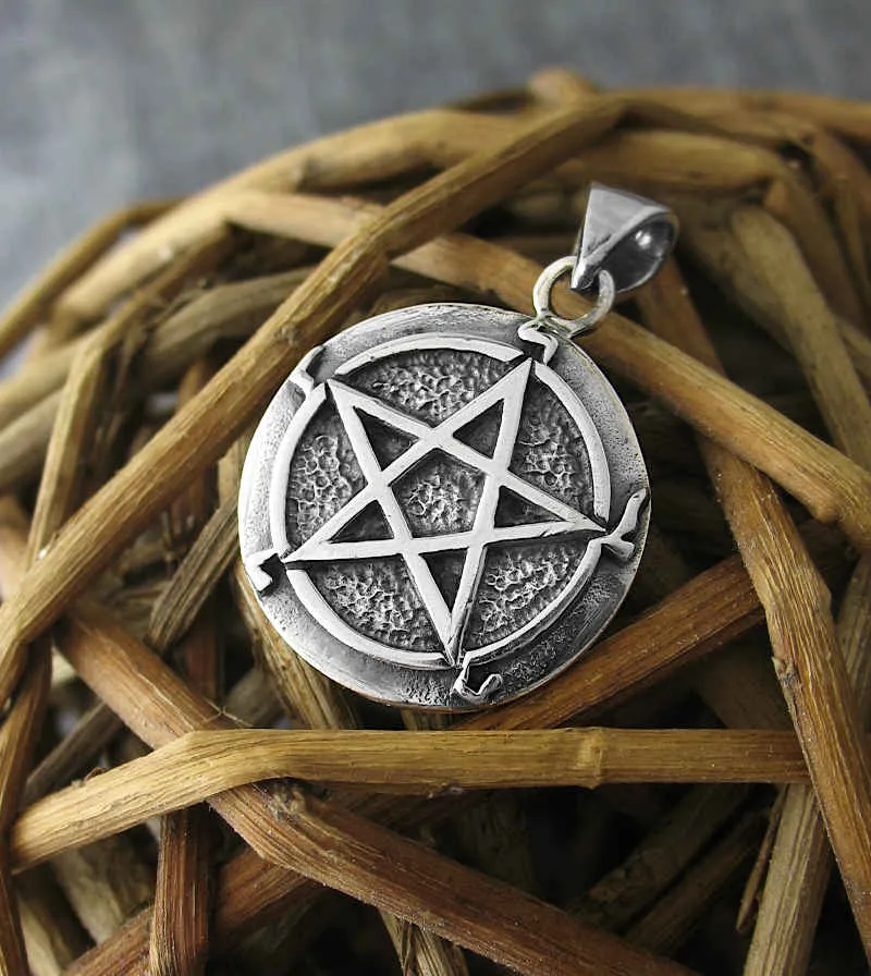 Pentagram / Pentacle With Hebrew Letters Pendant