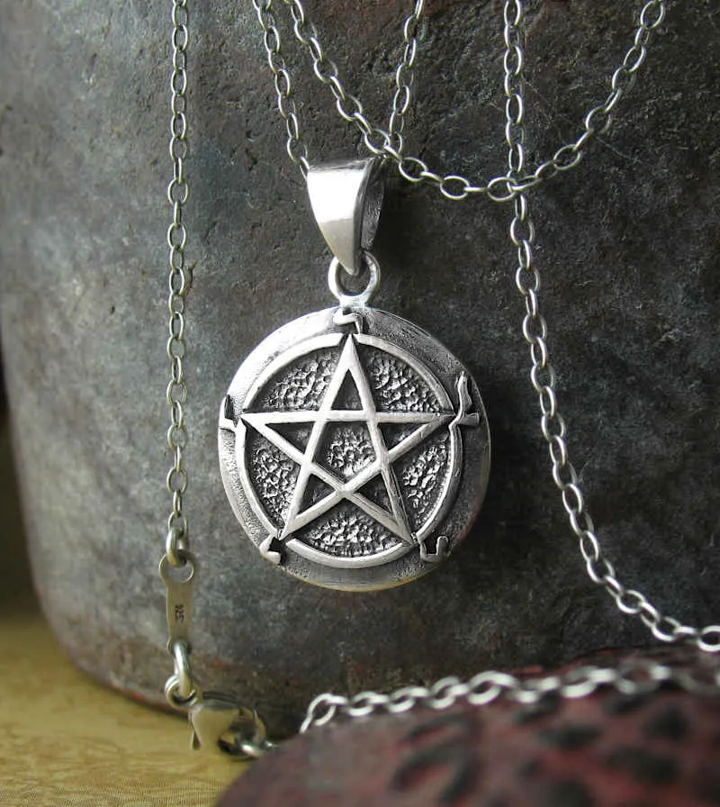 Pentagram / Pentacle With Hebrew Letters Pendant