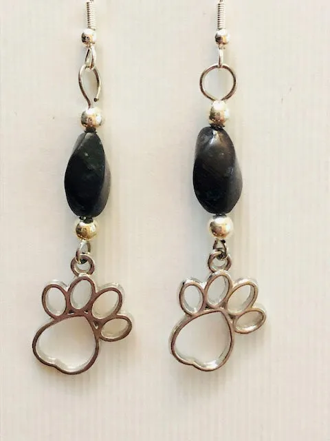 Pet paw earrings