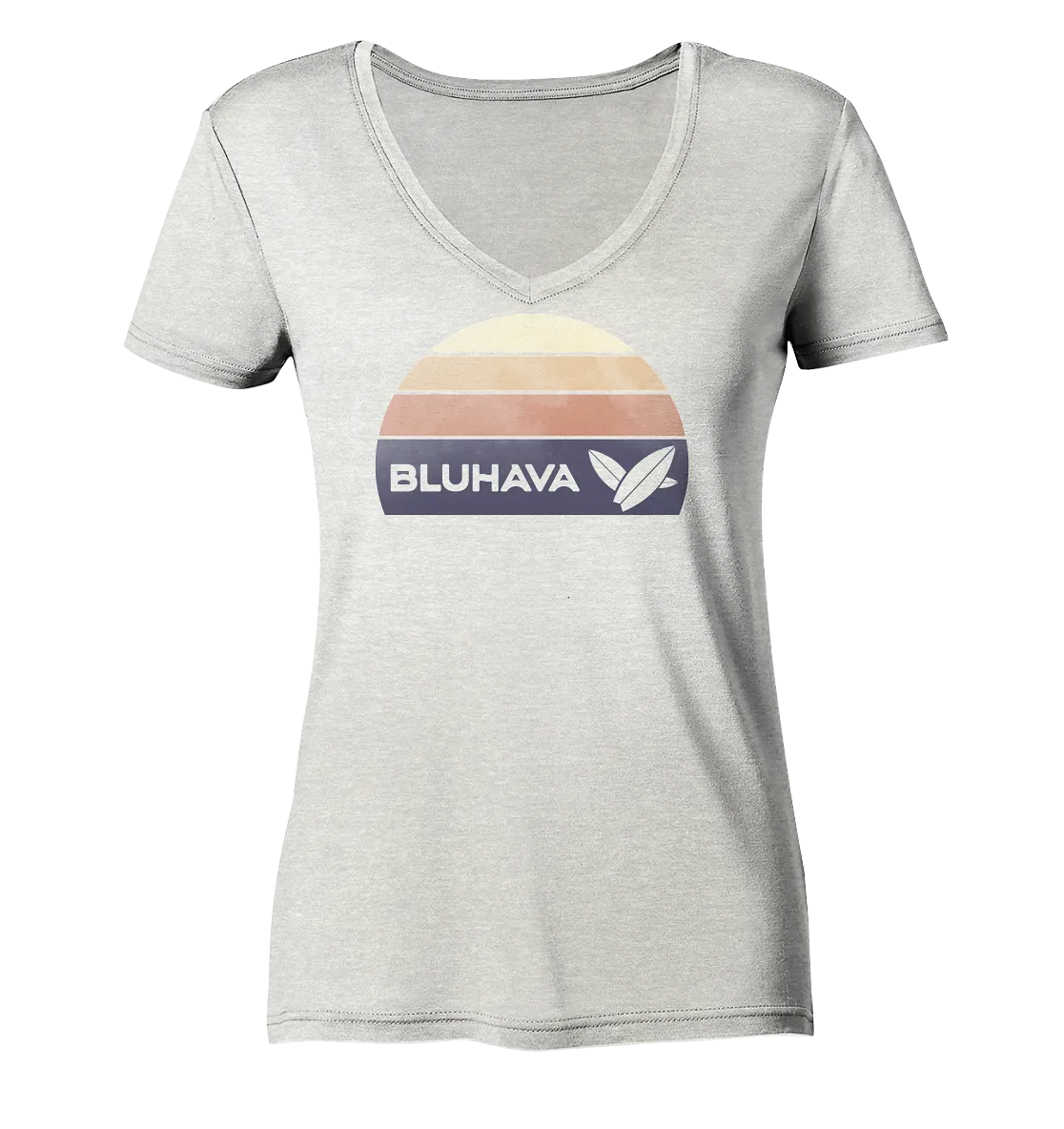 "Sunset Boarder" - Damen Premium Organic V-Neck Shirt