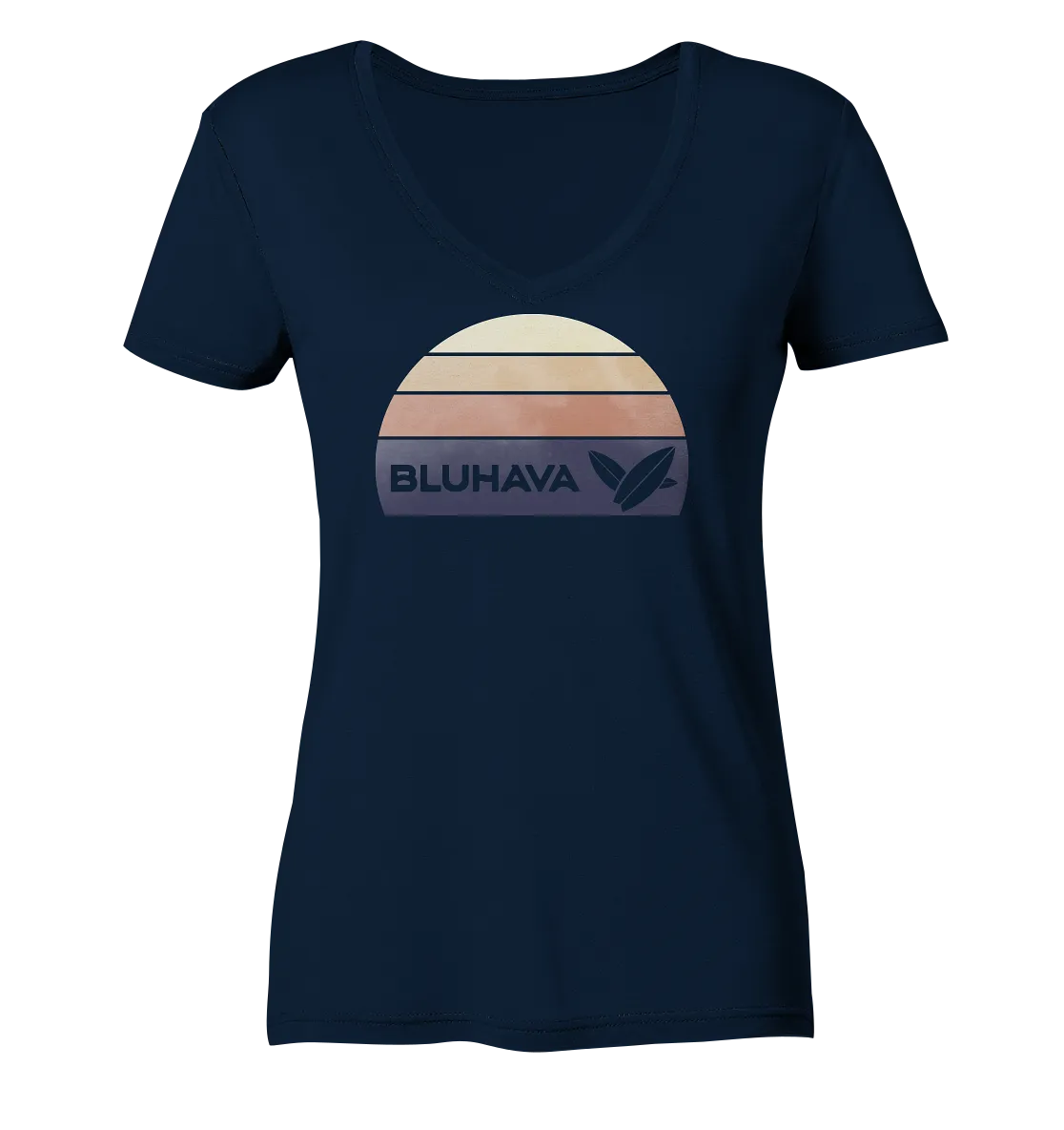 "Sunset Boarder" - Damen Premium Organic V-Neck Shirt