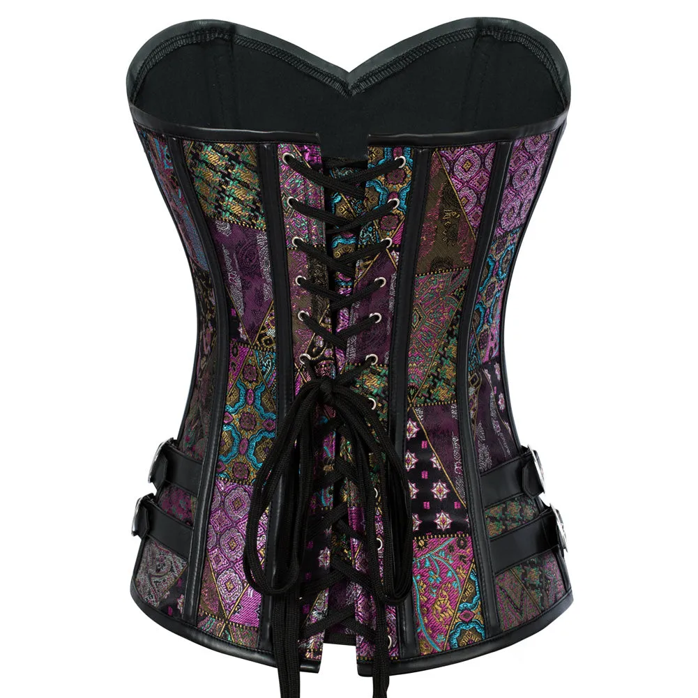 Renaissance Jacquard Corset Strapless Sweetheart Neck BodyShape Costume