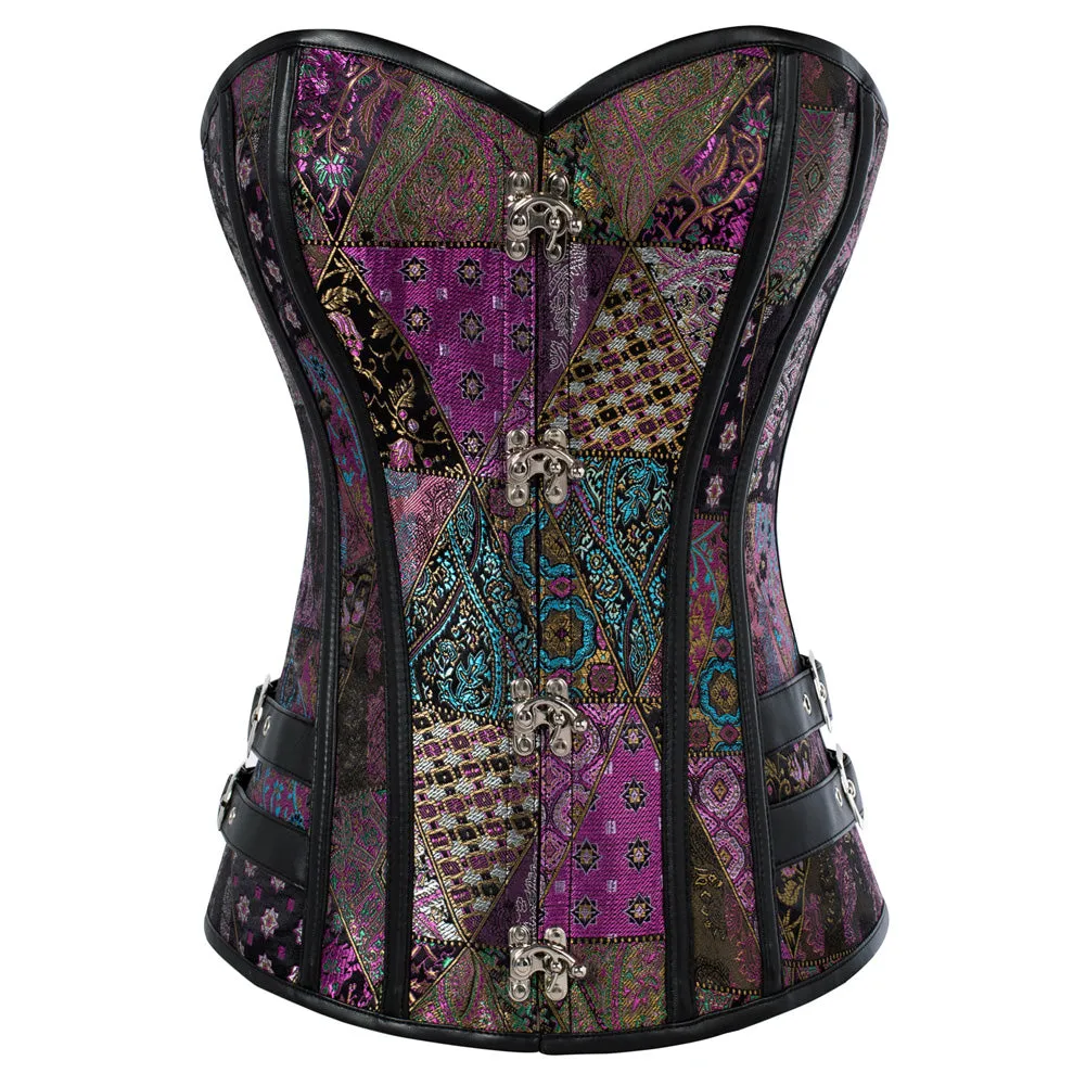 Renaissance Jacquard Corset Strapless Sweetheart Neck BodyShape Costume