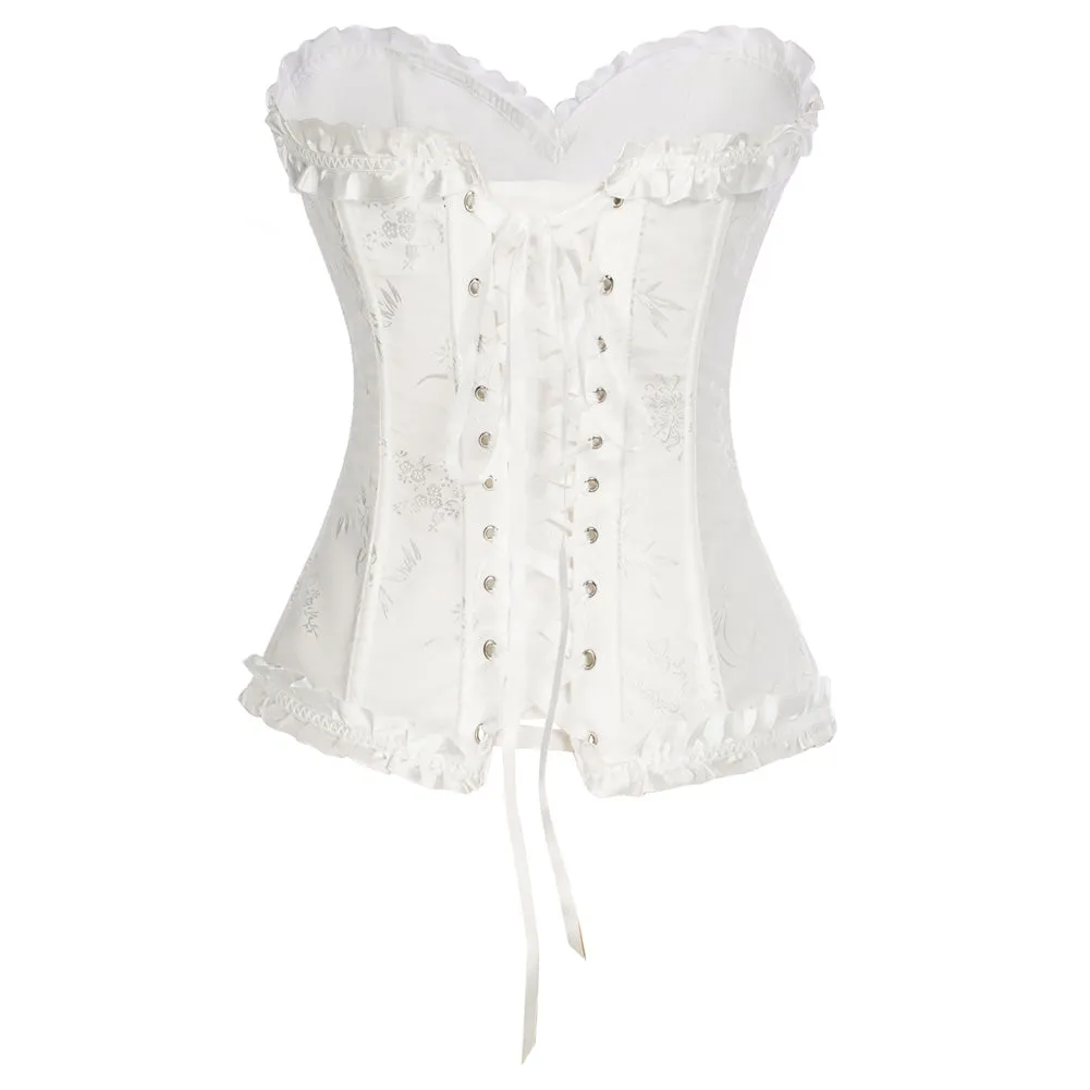 Renaissance Lace-up Back Corset Strapless Sweetheart Body Shape Costume