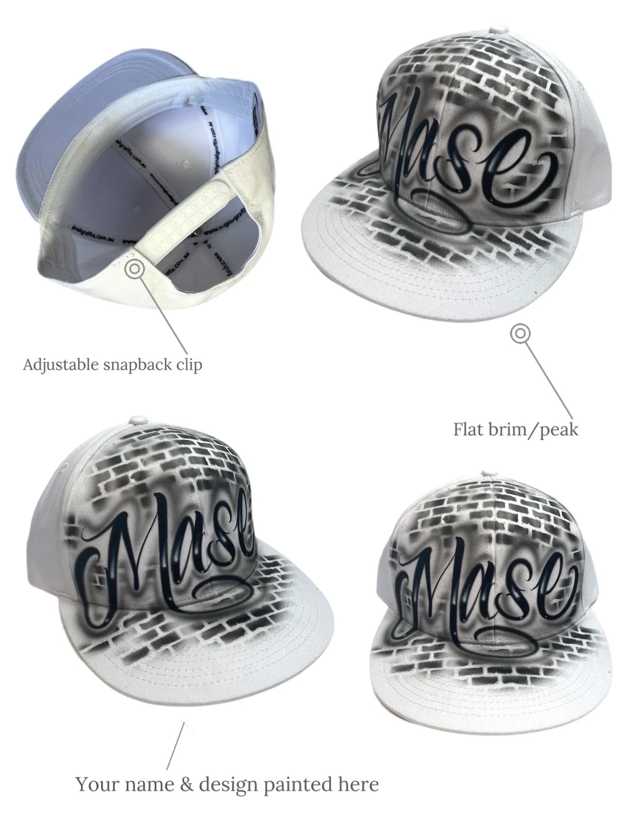 Script Brick wall Snapback (18