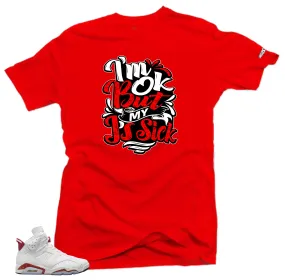 Shirt to Match Jordan 6 Red Oreo Sneakers -Sick J's Tees