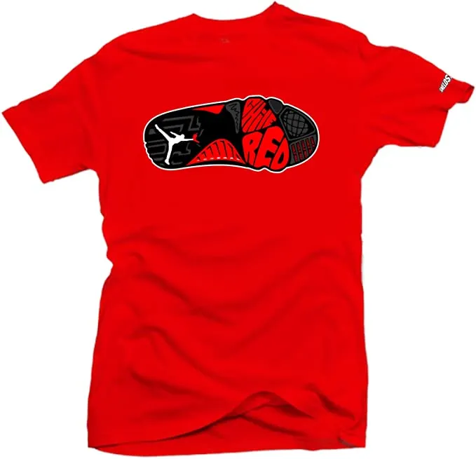 Shirt To Match Jordan 9 Chile Red Shoes-Chile Red Sole Tees