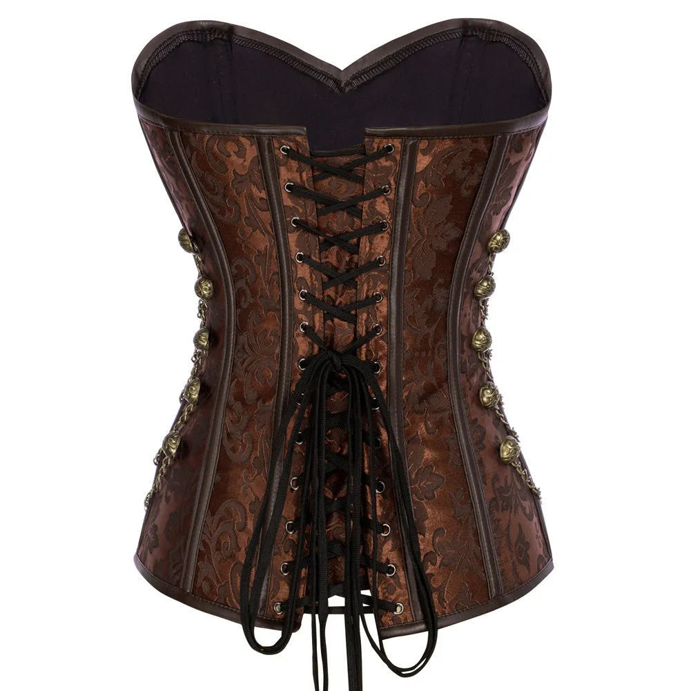 Steampunk Corset Strapless Sweetheart Neck Body Shape Costume