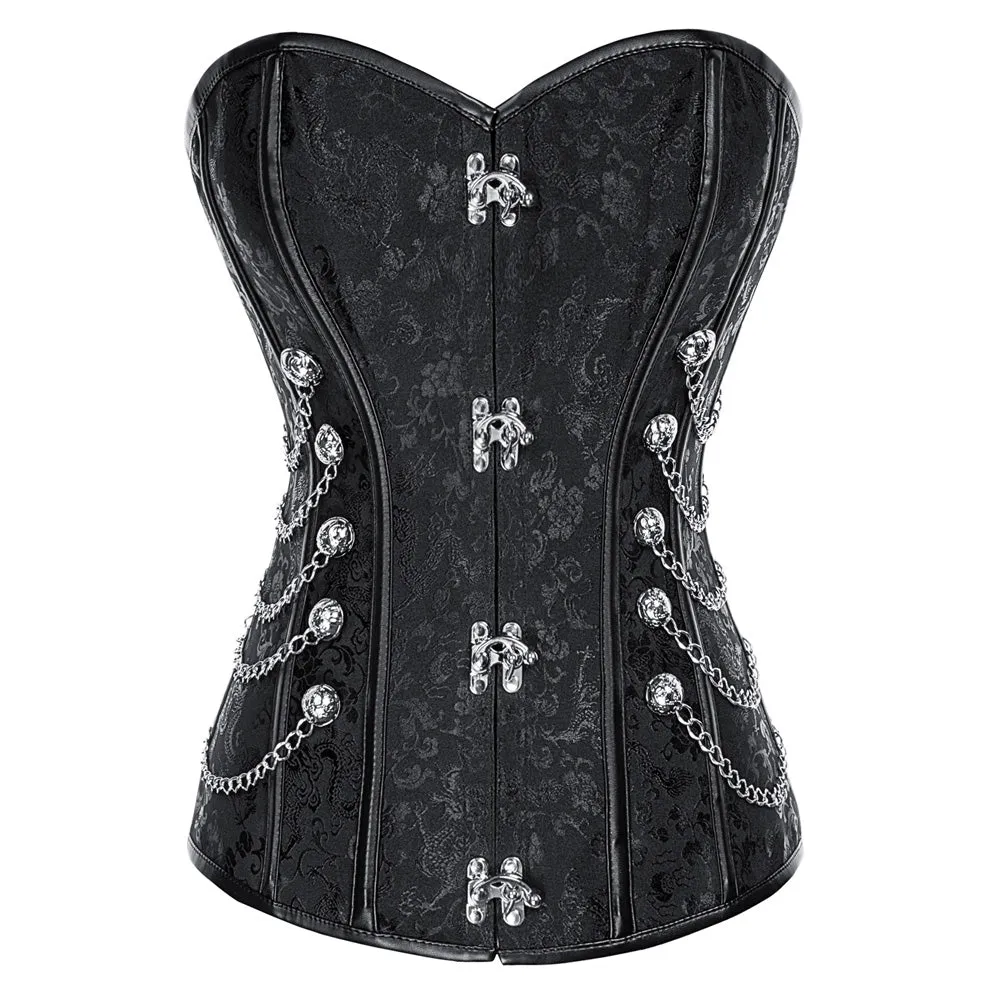 Steampunk Corset Strapless Sweetheart Neck Body Shape Costume