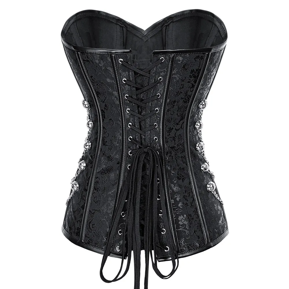 Steampunk Corset Strapless Sweetheart Neck Body Shape Costume