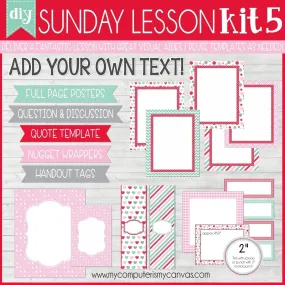 Sunday Lesson Kit #5 {Blank Editable Template} PRINTABLE