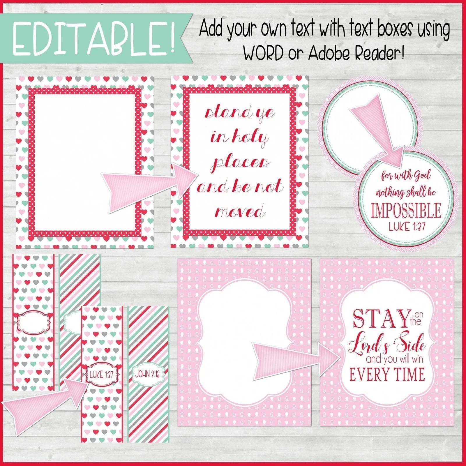 Sunday Lesson Kit #5 {Blank Editable Template} PRINTABLE