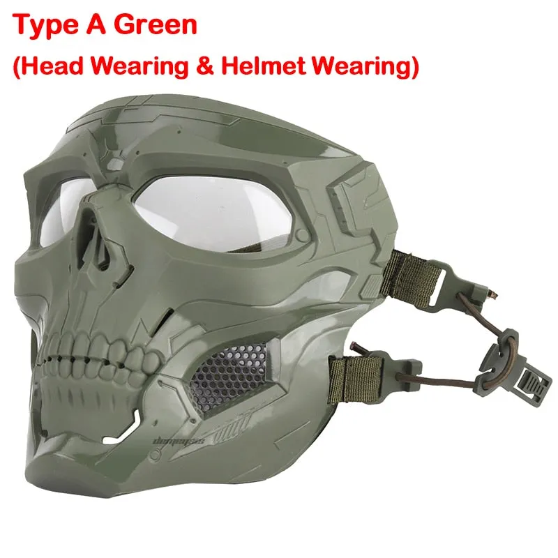 Tactical Skull Masks CS Shooting Paintball Masks Motorcycle Men Full Face Airsoft Cycling Halloween Cosplay Party Military Mask