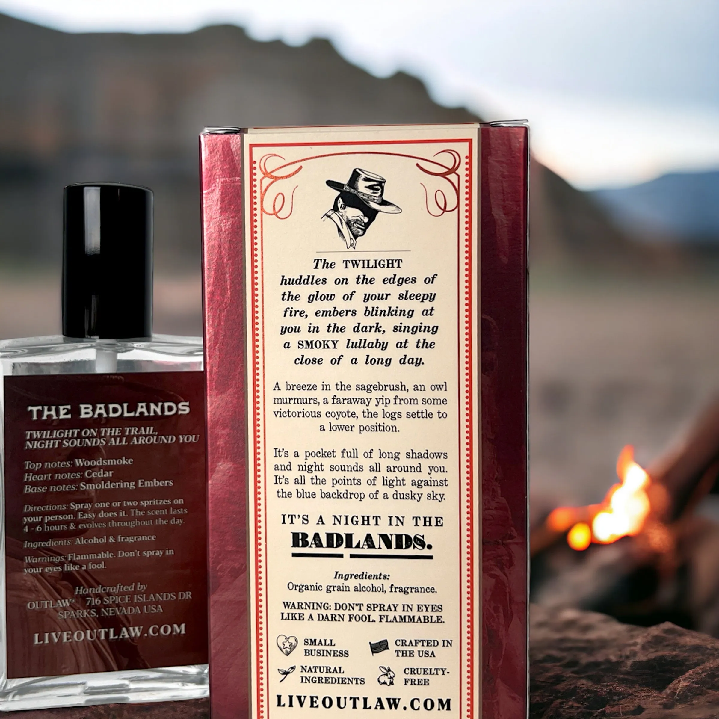 The Badlands Cedar & Campfire Cologne