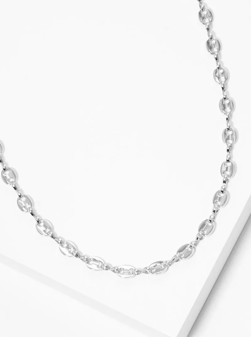 The Guch Linked Silver Necklace `