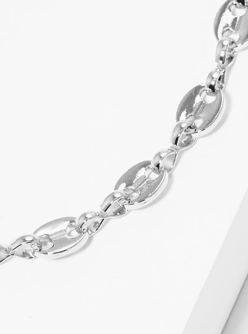 The Guch Linked Silver Necklace `