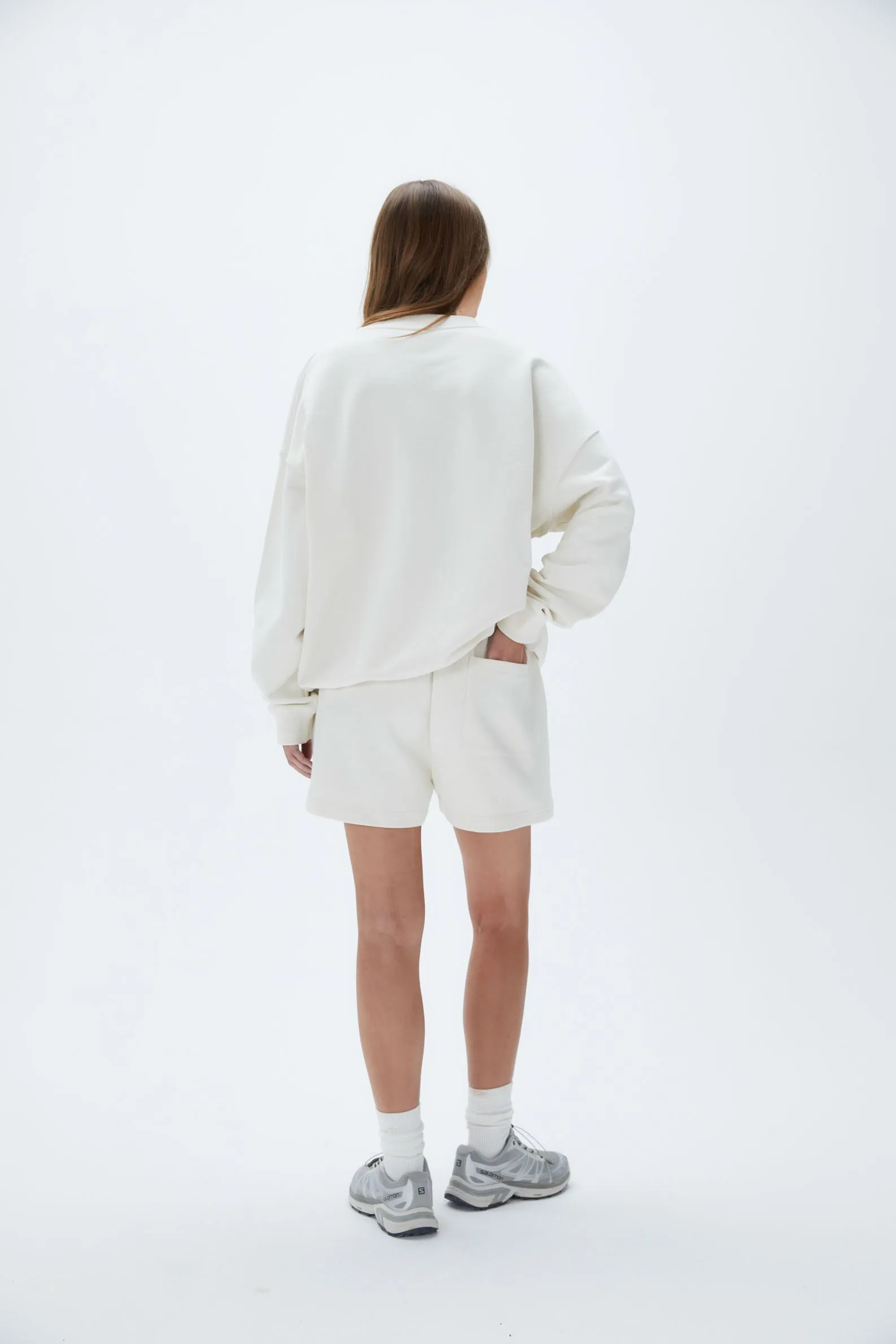 Vacation Oversized Sweatshirt  - Marshmallow White